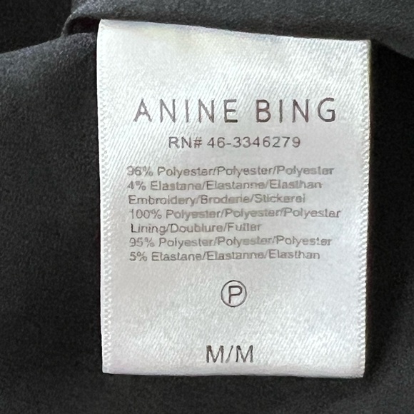 Anine Bing Elena Black Sequin Mini Dress Large Size Medium - Picture 9 of 10